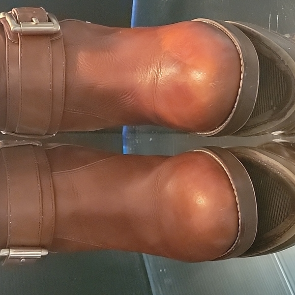 Michael Kors brown leather tall boots sz 7 - Picture 4 of 9